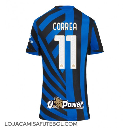 Camisa de Futebol Inter Milan Joaquin Correa #11 Equipamento Principal Mulheres 2024-25 Manga Curta